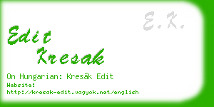 edit kresak business card