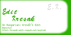 edit kresak business card